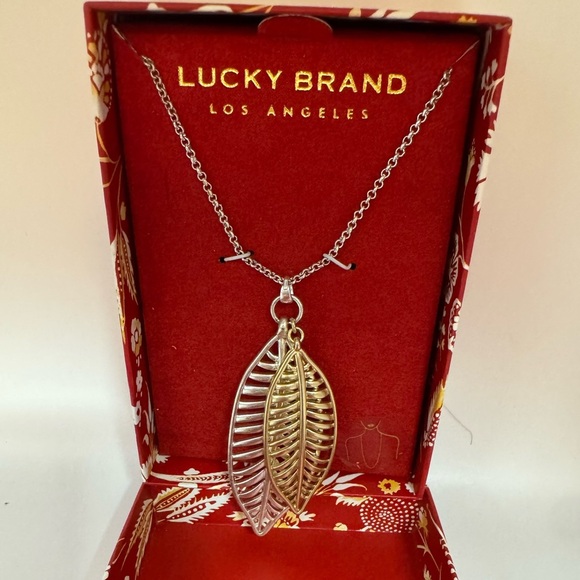 Lucky Brand Jewelry - LUCKY brand Gold & Silver tone Leaves long necklace. NEW. Los Angeles.